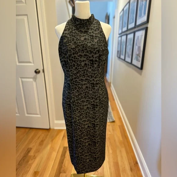 Adrianna Pappel Mock Neck Sleeveless Cocktail Dress - Picture 10 of 12